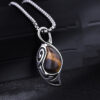 Simple Personality Tiger Eye Stone Men's Necklace