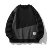 Composite Stitching Contrast Color Sweatshirt Men's Design Sense